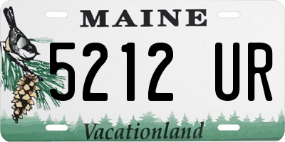 ME license plate 5212UR