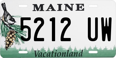 ME license plate 5212UW