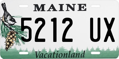 ME license plate 5212UX