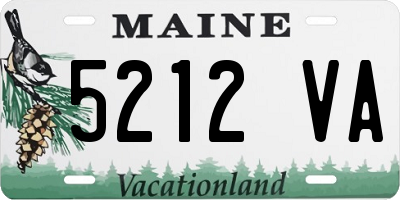 ME license plate 5212VA