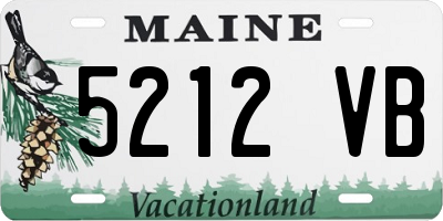 ME license plate 5212VB