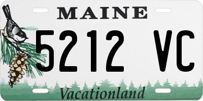ME license plate 5212VC