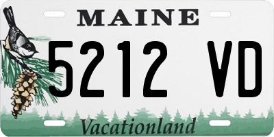 ME license plate 5212VD
