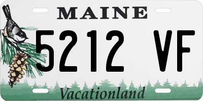 ME license plate 5212VF