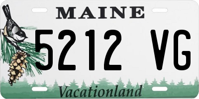 ME license plate 5212VG