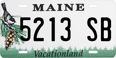 ME license plate 5213SB