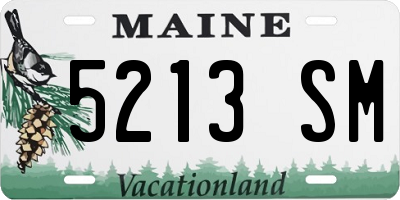 ME license plate 5213SM