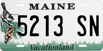 ME license plate 5213SN