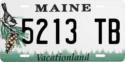 ME license plate 5213TB