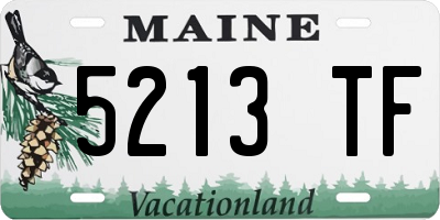 ME license plate 5213TF