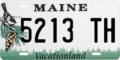 ME license plate 5213TH