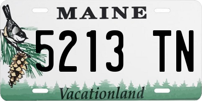 ME license plate 5213TN