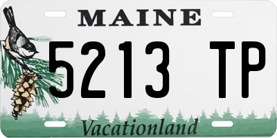 ME license plate 5213TP