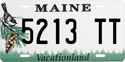 ME license plate 5213TT