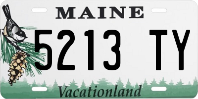 ME license plate 5213TY