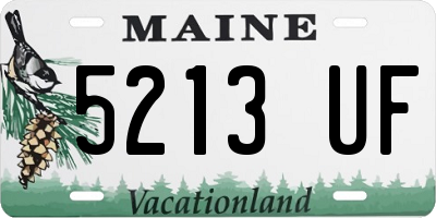 ME license plate 5213UF