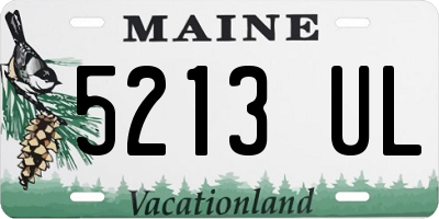 ME license plate 5213UL