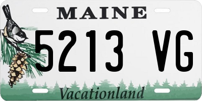 ME license plate 5213VG