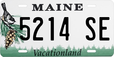 ME license plate 5214SE