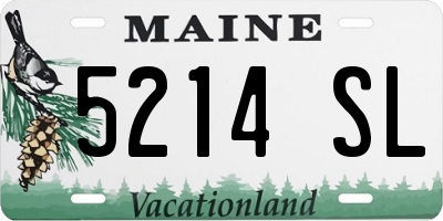 ME license plate 5214SL