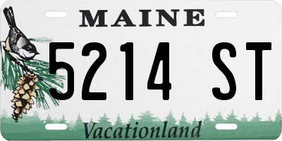 ME license plate 5214ST