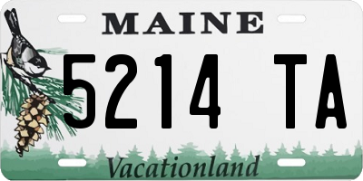 ME license plate 5214TA