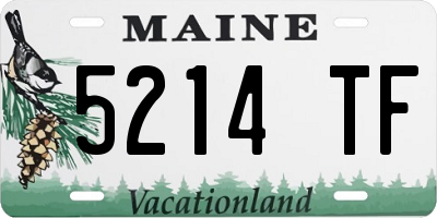 ME license plate 5214TF
