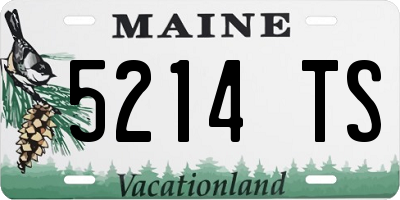 ME license plate 5214TS