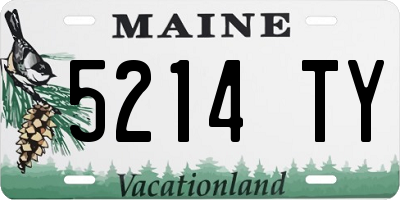 ME license plate 5214TY
