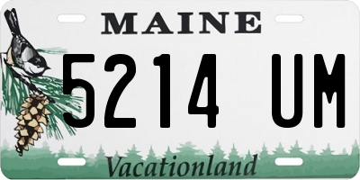 ME license plate 5214UM