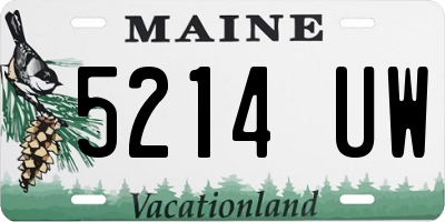 ME license plate 5214UW