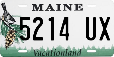 ME license plate 5214UX