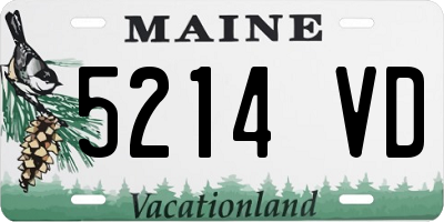 ME license plate 5214VD