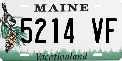 ME license plate 5214VF