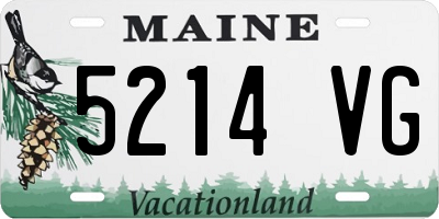 ME license plate 5214VG