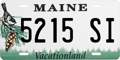 ME license plate 5215SI