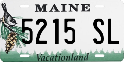 ME license plate 5215SL
