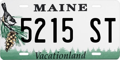 ME license plate 5215ST