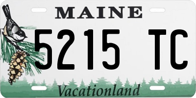 ME license plate 5215TC