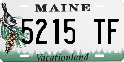 ME license plate 5215TF