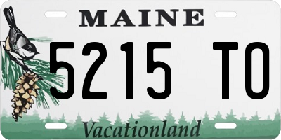 ME license plate 5215TO