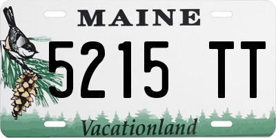 ME license plate 5215TT
