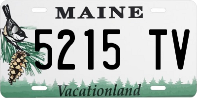 ME license plate 5215TV