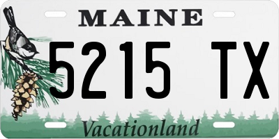 ME license plate 5215TX