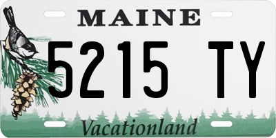ME license plate 5215TY