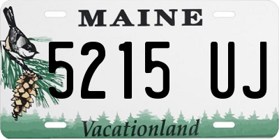 ME license plate 5215UJ