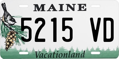 ME license plate 5215VD