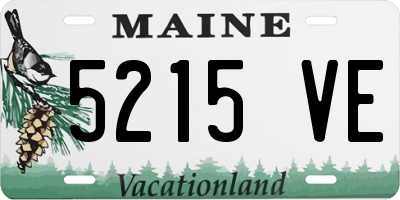 ME license plate 5215VE