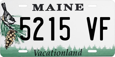 ME license plate 5215VF