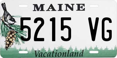 ME license plate 5215VG